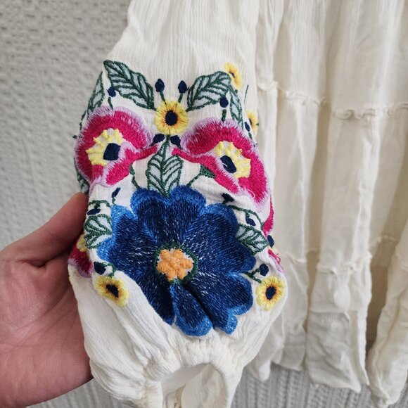 Free People Spell on You Embroidered Keyhole Dress Women's Size Small - Picture 8 of 15